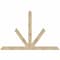 Ekena Millwork Saratoga Rough Sawn Timber Gable Bracket, Douglas Fir, 108"W x 72"H x 6"D x 6"F, 16/12 Pitch GBW108X72X0606SAR00RDF - alternate 1